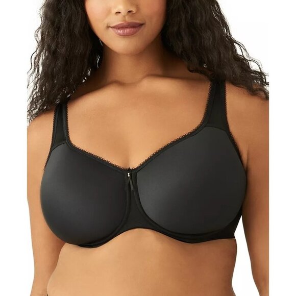 NWT Wacoal Basic Beauty Spacer Underwire T-Shirt Bra Sz 32D Black Seamless - Picture 1 of 6